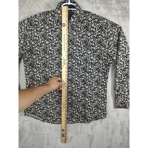 Daniel K. Men's Long Sleeve Tailored-Fit Ditsy Floral Print Button-Up Shirt Lrg - Picture 5 of 10